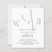 Budget Elegantes Skript machen wir Hochzeit Einlad (Vorderseite)