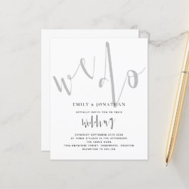 Budget Elegantes Skript machen wir Hochzeit Einlad