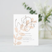 Budget Elegantes Skript machen wir Hochzeit Einlad (Stehend Vorderseite)