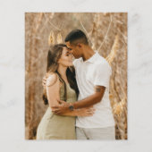 Budget Elegantes Typografie-Foto Save the Date Flyer (Hinten)