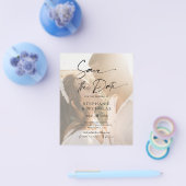 Budget Elegantes Typografie-Foto Save the Date Flyer (Einzeln)