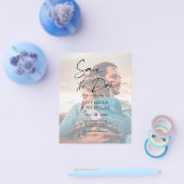 Budget Elegantes Typografie-Foto Save the Date Flyer (Einzeln)