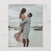 Budget Elegantes Typografie-Foto Save the Date Flyer (Hinten)