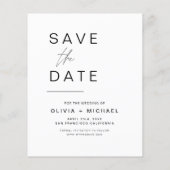 Budget Elegantes Typografie-Save the Date Foto Flyer (Hinten)
