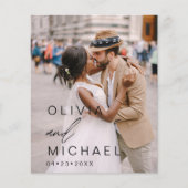 Budget Elegantes Typografie-Save the Date Foto Flyer (Vorne)