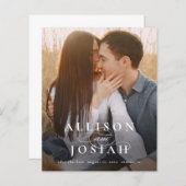 Budget Elegantes Typografy Foto Wedding Rettete Th (Vorne/Hinten)