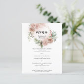 Budget Elegantes WEDDING MENU. (Stehend Vorderseite)