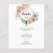 Budget Elegantes WEDDING MENU. (Rückseite)