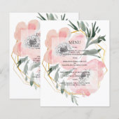 Budget Elegantes WEDDING MENU. (Vorne/Hinten)