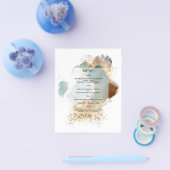 Budget Elegantes WEDDING MENU. Flyer (Einzeln)