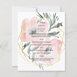 Budget Elegantes WEDDING MENU. MENÜKARTE