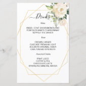 Budget Elegantes WEDDING MENU. MENÜKARTE (Rückseite)