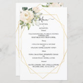 Budget Elegantes WEDDING MENU. MENÜKARTE (Vorne/Hinten)
