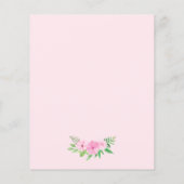 BUDGET Elephant Baby Shower Girly Einladung (Rückseite)