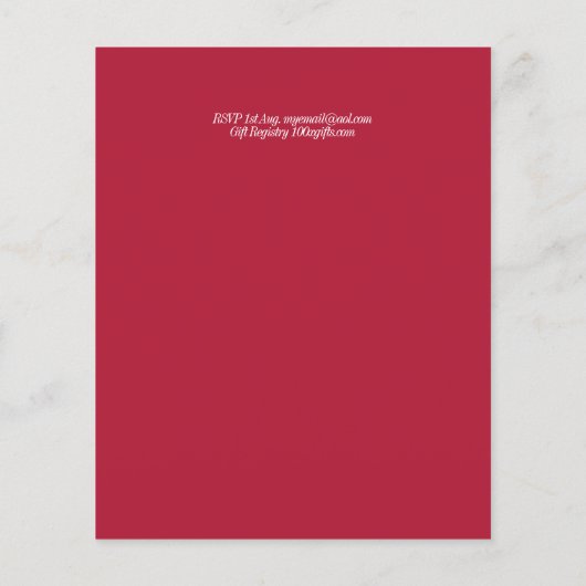 BUDGET Elephant Baby Shower laden DeepPink Floral  (Rückseite)