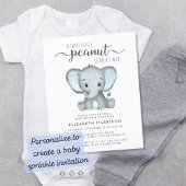 Budget Elephant Blue Baby Boy Dusche Einladung