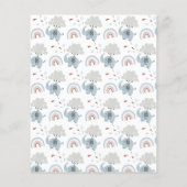 Budget Elephant Blue Boy's Baby Shower Einladung (Rückseite)