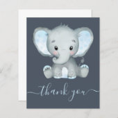 BUDGET Elephant Boy Baby Dusche Danke Karte (Vorne/Hinten)