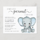 Budget Elephant Boy Baby Shower Einladung (Vorderseite)