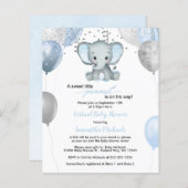 Budget Elephant Boy Balloons Virtual Baby Dusche (Vorne/Hinten)