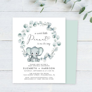 Budget Elephant Couples Baby Sprinkle Einladung