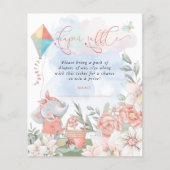 Budget Elephant Diaper Raffle Baby Dusche Picnic (Vorderseite)