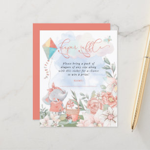 Budget Elephant Diaper Raffle Baby Dusche Picnic