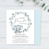 Budget Elephant Eucalyptus Baby Boy Shower Einladu