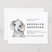 BUDGET Elephant Gender Neutral Baby Shower (Vorne/Hinten)