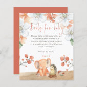 Budget Elephant Igel Girl Book for Baby Shower (Vorne/Hinten)