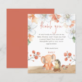 Budget Elephant Igel Vielen Dank Baby Dusche (Vorne/Hinten)