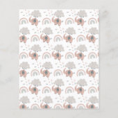 Budget Elephant Pink Girl's Baby Shower Einladung (Rückseite)