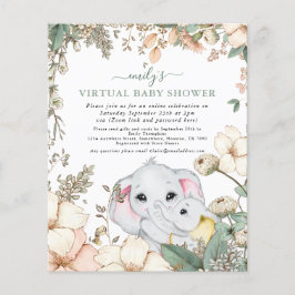 Budget Elephant Sage Virtual Baby Dusche einladen