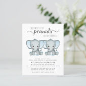 Budget Elephant Twin Baby Boys Dusche per Mail (Stehend Vorderseite)