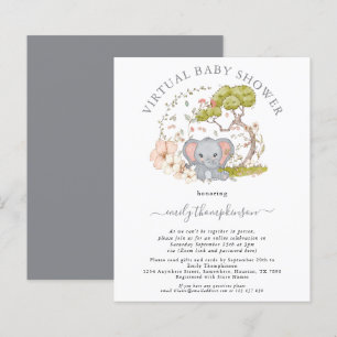Budget Elephant Virtual Baby Dusche Einladung