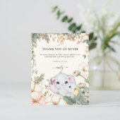 Budget Elephants Cream Baby Dusche Danke (Stehend Vorderseite)