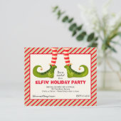 Budget Elf Legs Weihnachtsfeier lädt ein (Stehend Vorderseite)