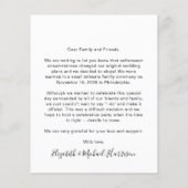 Budget Elopement Party Später Foto Hochzeit (Rückseite)