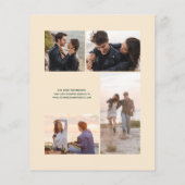 Budget Emerald Champagne 4-Photo Wedding Invite (Rückseite)