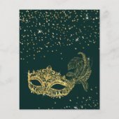 BUDGET Emerald Gold Glitzer Masquerade Geburtstag (Rückseite)