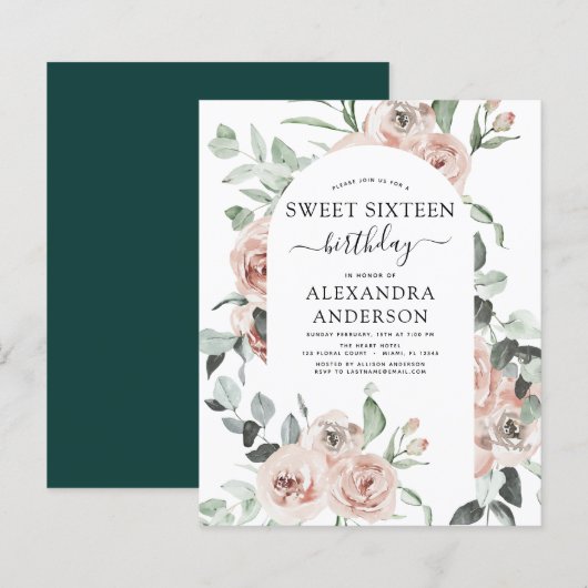 Budget Emerald Green 16 . Geburtstag Geburtstagspa (Vorne/Hinten)