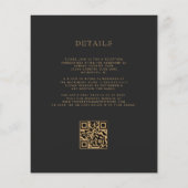 Budget Emerald Green Agate Gold QR Code Hochzeit (Rückseite)