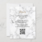 Budget Emerald Green Agate Marble QR Code Hochzeit (Rückseite)