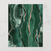 Budget Emerald Green Agate Rose Gold Wedding (Rückseite)
