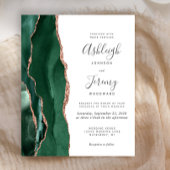 Budget Emerald Green Agate Rose Gold Wedding