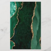 Budget Emerald Green Agate Skript Einladung zur Ho (Rückseite)