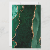 Budget Emerald Green Agate Skript Einladung zur Ho (Rückseite)