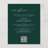 Budget Emerald Green All in one Wedding QR Code (Rückseite)