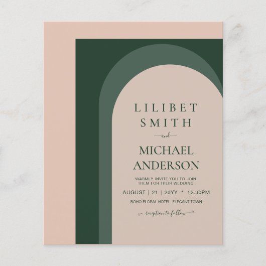 BUDGET Emerald Green Bold Wedding (Vorderseite)