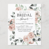 Budget Emerald Green Brautparty Floral (Vorderseite)